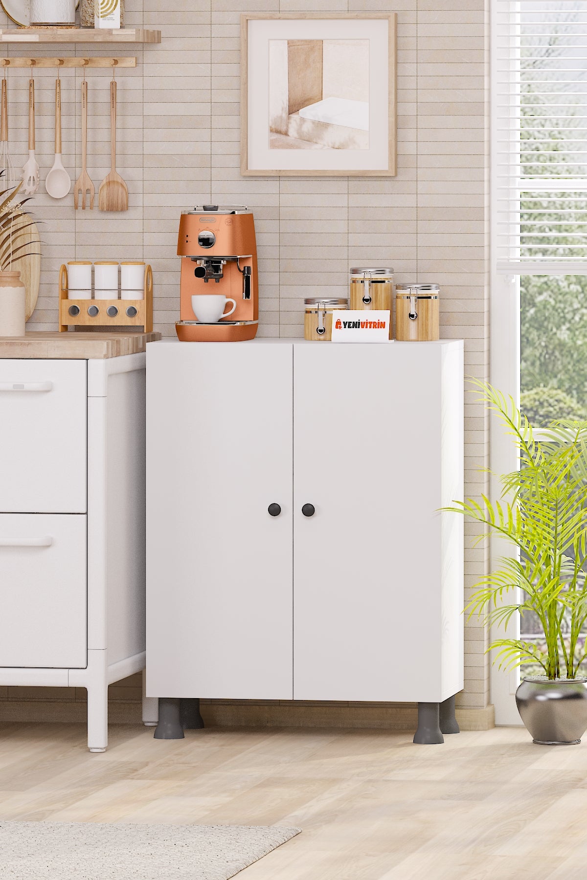 Çok Amaçlı 50 cm Kiler Mutfak Banyo Balkon Ayakkabılık Dolabı